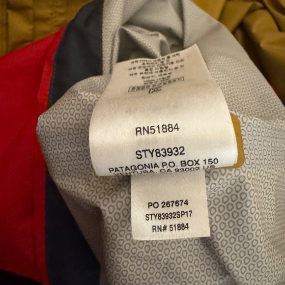 FLAWLESS Patagonia Torrentshell Pullover Mustard/Red STY83932 Men’s Medium - Picture 6 of 6